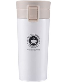 Resim Springsun 380ml Paslanmaz Çelik Termos Seyahat Kahve Termosu - Sıcak Ve Soğuk İçecekler İçin Vakumlu Yalıtım Siyah 