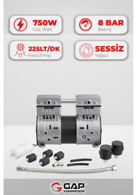 Resim Kompresör Kafası Sessiz Ve Yağsız G750w 