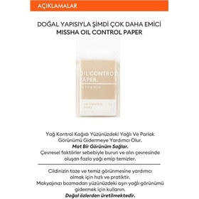 Resim Missha Oil Control Paper Yağ Kontrol Bandı 100 Adet 