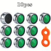 Resim 10 Adet Sıçramaz Musluk Perdesi - Değiştirilebilir Filtreli, Gürültü Azaltıcı M24 24mm Banyo Muslukları İçin 