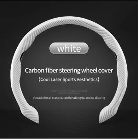 Resim Chuangyinshop Beyaz Kaymaz Direksiyon Kılıfı Ultra İnce Pvc Evrensel Tüm Mevsimler İçin Beyaz 