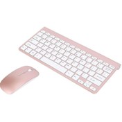 Resim Monyee Gül Altın Renkli 2.4 Ghz Kablosuz Klavye Ve Fare Seti, Windows Xp Ve Mac Uyumlu, Usb Alıcılı, Sessiz Tuşlar Diğer 