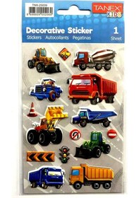 Resim Tanex Kabartmalı Sticker İnşaat Kamyonları Tnx-25039 