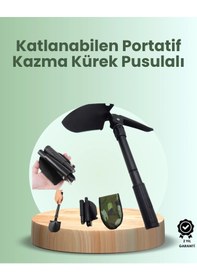 Resim Katlanabilir Kazma Ve Kürek Seti Sağlam Alaşımlı Çelik Gövde 