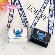 Resim Stitch Moda Çapraz Çanta - Sevimli Karikatür Tasarımı, Hafif PU, Karışık Baskı "Lilo & Stitch" Askı, Elde Yıkanabilir/Kuru Temizlenebilir, Seyahat ve Fotoğrafçılık İçin İdeal, Fotoğraf Çantası | Eğlenceli Aksesuar | Hafif Çanta 