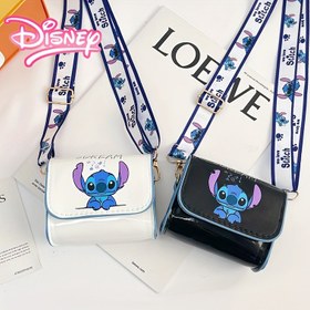Resim Stitch Moda Çapraz Çanta - Sevimli Karikatür Tasarımı, Hafif PU, Karışık Baskı "Lilo & Stitch" Askı, Elde Yıkanabilir/Kuru Temizlenebilir, Seyahat ve Fotoğrafçılık İçin İdeal, Fotoğraf Çantası | Eğlenceli Aksesuar | Hafif Çanta 