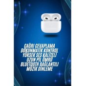 Resim 3.nesil Ios Android Uyumlu Bluetooth 5.0 Beyaz Çağrı Cevaplama 
