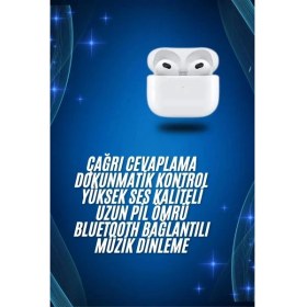 Resim 3.nesil Ios Android Uyumlu Bluetooth 5.0 Beyaz Çağrı Cevaplama 