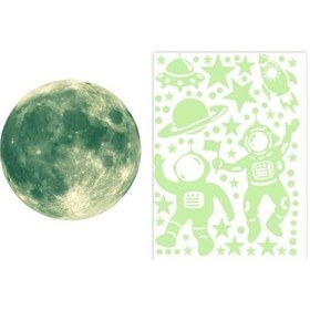 Resim Çekici Duvar Çıkartmaları Faydalı Hafif Dıy Aydınlık Astronot Çıkartmaları 