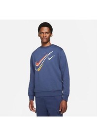 Resim Nike Sportswear Multi Swoosh Graphic Fleece Sweatshirt - Midnight Navy 001 
