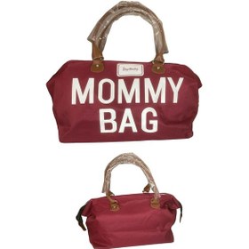 Resim Toptanfoni Mommy Bag Anne Bebek Bakım Ve Kadın Çantası Termal Biberonlu Bordo Bordo 