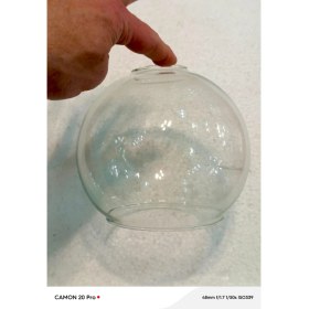 Resim Ada Avize Şeffaf Büyük Top Fanus Avize Camı ( BOY 14CM-ÇAPI 14 CM) 