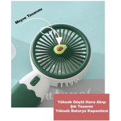 Resim Robeve Mini Fan Masaüstü Taşınabilir Telefon Stantlı Vantilatör 