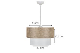Resim EVLİGHT DEKO PASTA 25'LİK KAHVERENGİ BEYAZ SARKIT AVİZE 