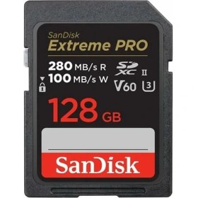 Resim Sandısk 128GB Extreme Pro SDSDXEP-128G-GN4IN Sdxc Hafıza Kartı 