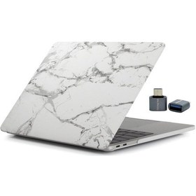 Resim McStorey Apple Uyumlu MacBook Pro Kılıf 13inç M1-m2, Mermer Type-c Model A2338 A2289 A2251 A1706-08 A1989 A2159 İle Sarı 