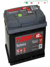 Resim TUDOR Akü 12v 60 Ah 540a Lb2 (242×175×175) Tam Kapalı Uyumlu 