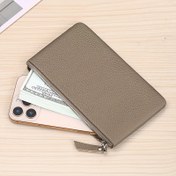 Resim GERUOLA Gerçek Deri Fermuarlı Cüzdan - Vintage Tarz, Süper Yumuşak, Büyük Kapasiteli, Kahverengi İnek Derisi Telefon ve Makyaj Çantası Kadınlar İçin, Sevimli Cüzdan 