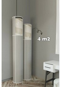 Resim 6 Lı Hava Geçiren Kapasiteli, Toz Ve Nem Koruyucu Pvc Pencereli Halı Kılıfı Hurcu 4 M² Sarı 