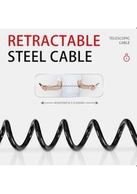 Resim Xindoker Güçlü Kilitlendirme Kablolu Bisiklet Kodu Kilidi - Motosiklet Kaskı, Lastik, Sırt Çantası Vb. İçin Su Geçirmez, Dayanıklı Çelik Ve Pvc Kaplama İle 1.5m Uzunlukta Çok Renkli 