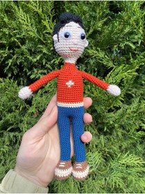 Resim Innovate Store Amigurumi Rafadan Çizgi Film Mert Bebek Çocuk ve Bebekler İçin Sağlıklı Oyuncak 