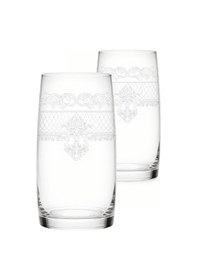 Resim Imperial Model Desenli Zarif Su & Meşrubat Bardağı 2 Li Set Şeffaf 