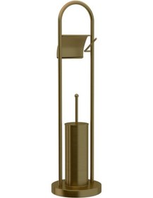 Resim Antik Ayaklı KlozetTuvaletwc Fırçası Ve Kağıtlık Seti Paslanmaz 