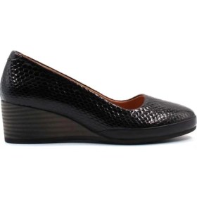 Resim Fast Step Hakiki Deri Kadın Dolgu Topuk Ayakkabı 411ZA291 