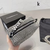 Resim Kadınlar için Taşlı Crossbody Clutch Çanta - Fermuar Kapatmalı, Makinede Yıkanabilir Kumaş & Sabit Askılı, Resmi Etkinlikler İçin Siyah Küçük Kare Tasarım, Yenilikçi Çanta, Özel Durum El Çantası, Şık Süsleme, Etkinlik Katılımcıları, Gece Dışarı Çıkma Clutchu, Dayanıklı Polyester Astar, Kompakt El Çantası, Gelin Aksesuarı 
