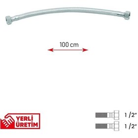 Resim Bağlantı Hortumu 1/2'1/2 100 Cm 