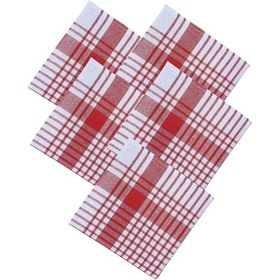Resim 5 Li Mutfak Kurulama Bezi Alman Peçetesi 100 Pamuklu Kırmızı 