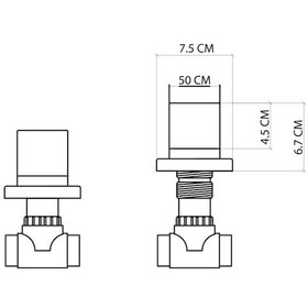 Resim Fsv-202 Ankastre Stop Valf Altın Renkli 
