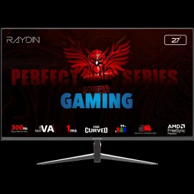 Resim Raydın Mm27rfa-300hz, 27", 1ms, 300hz, Full Hd, 2xhdmı, Dp, Va Led, R1500 Curved, Frameless, Freesync Gaming Monitör 