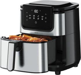 Resim AEG AF6-1-4ST AirFryer 8 Programlı Dokunmatik Sıcak Hava Fritözü, LCD Ekranlı, 4.5 L Sepet Kapasiteli, 3.5 L Kızartma Kapasiteli, Paslanmaz Çelik 