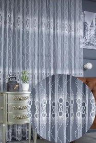 Resim Özgün Perde (3772) Üst Kalite Sanal Nakışlı Tül Perde (1x3 Pile) Beyaz 340 x 220 