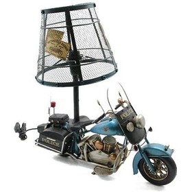 Resim Dekoratif Metal Polis Motosikletli Abajur Çok Renkli 