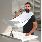 Resim Erkek Sakal Kesme ve Stil Önlüğü - Sıçrama Koruyucu ve Güzellik Pelerin, Düzensiz Tıraş, Kokusuz, Sakal ve Bıyık Bakımı İçin İdeal, Emme Kupası Bağlantıları ile 