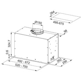 Resim Franke Box Flush Evo Fbfe Bk Matt A52 Matte Black Aspiratör 
