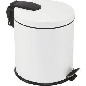 Resim 16 Lt Siyah Paslanmaz Pedallı Çöp Kovası, Ofis, Mutfak, Bahçe, Ayaklı 