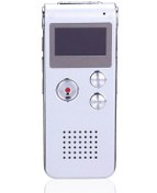 Resim Skycity 16gb Usb Şarjlı El Tipi Ses Kaydedici - Gürültü Azaltma Teknolojisi, 20 Saat Sürekli Kayıt, Mp3 Çalar, Wav Formatı Gümüş 