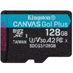 Resim Kingston 128gb Canvas Go Sdxc Class 3 (u3) Uhs-ı Microsd Hafıza Kartı 