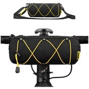 Resim Tenfowee Rk9103 Siyah Bisiklet Ön Çantası 900d Nilon + Pu 2.4l Spor Outdoor Çalıştırma Çubuk Çantası Kol Çantası Siyah 