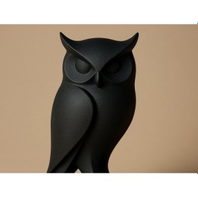 Resim Baykuş Heykeli Ev Dekorasyonu Karbon Malzeme 17cm Balık 
