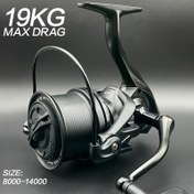 Resim Uzun Mesafe Atışlı Olta Makinesi 8000-14000 42 LB Max Çekiş, Metal Baitcast Yüksek Diş Oranı 4.8.1:1 Tatlısı ve Tuzlu Su Balıkçılığı İ 