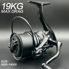 Resim Uzun Mesafe Atışlı Olta Makinesi 8000-14000 42 LB Max Çekiş, Metal Baitcast Yüksek Diş Oranı 4.8.1:1 Tatlısı ve Tuzlu Su Balıkçılığı İ 