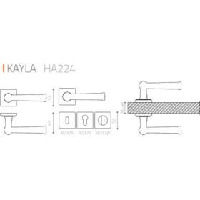 Resim System Kayla Rozetli Kapı Kolu Gold Renk Wc (Lavabo-Banyo-Tuvalet Rozetli) 