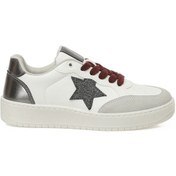 Resim Butigo 25k-2077 5pr Beyaz Kadın Sneaker 000000000102042826 Beyaz-gumus 