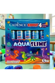 Resim Cadence Kooky Aqua Slime Dinozor Dünyası Seti 5 Renk 