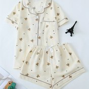 Resim Sevgi Ayısı Baskılı Genç Pijama Takımı 