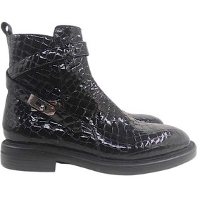 Resim Oneka Shoes Erkek Günlük Çizme Nikel Kilit tokalı siyah kroko rugan 420525YTÇ1147 